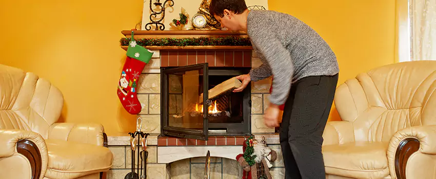 Rusted Metal Fireplace Restoration in Bartow, Florida